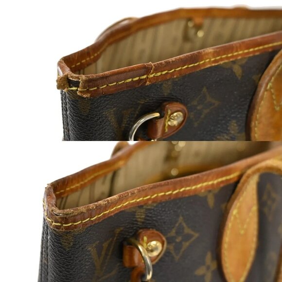 LOUIS VUITTON Neverfull PM Shoulder Bag Monogram Leather Brown - Picture 12 of 16